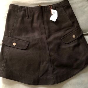 Coach black denim skirt
